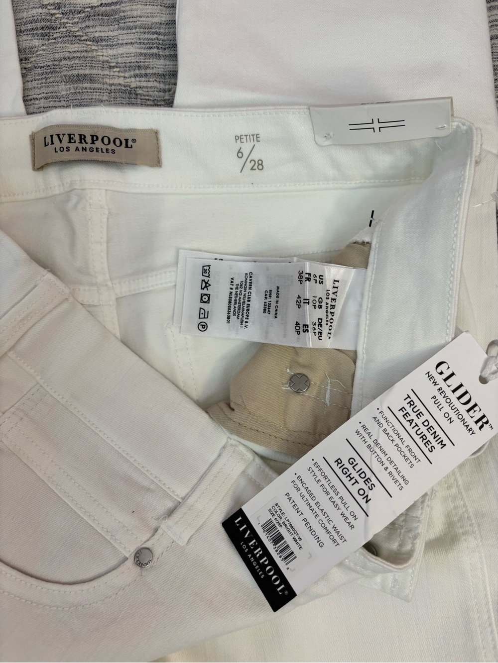 Liverpool The Glider Cropped Pull-On Jeans Sz 6/28 Petite NWT - - Picture 9 of 11